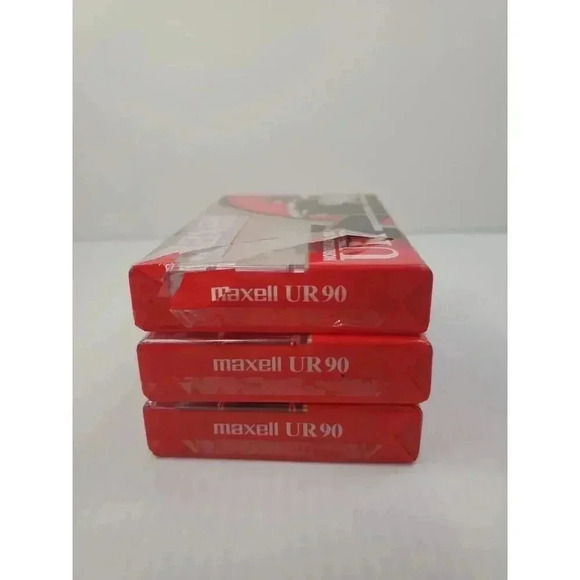 3 Maxell UR 90 Minute Normal Bias Blank Audio Cassette Tapes NEW SEALED - Picture 6 of 13